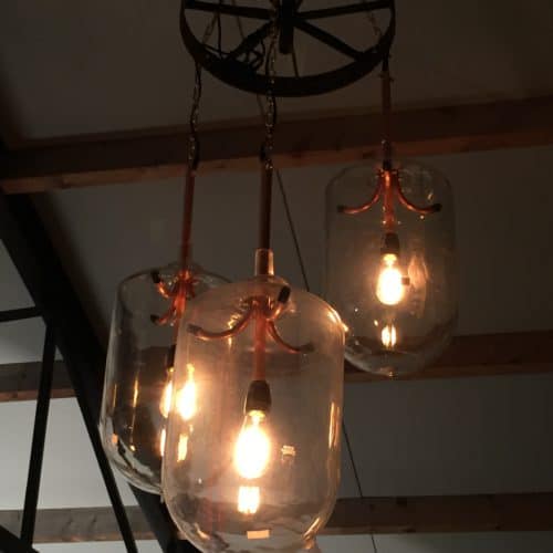 Kroonluchter melkmeetglazen (3)