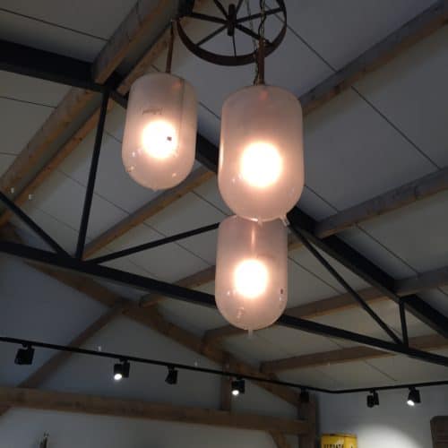 Kroonluchter melkmeetglazen (4)