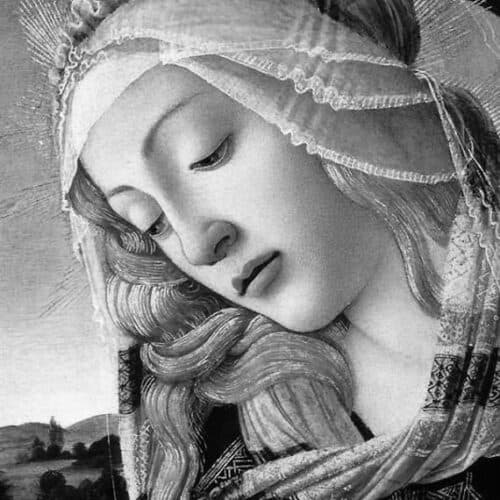 Botticelli- Madonna of the Magnificat detail