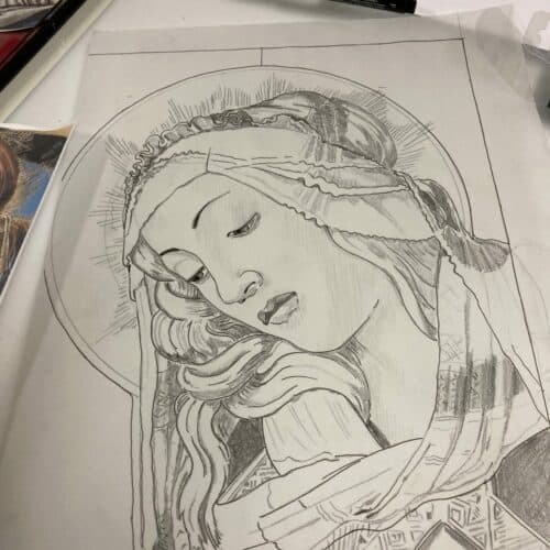 Werktekening op calqueerpapier A-3 formaat