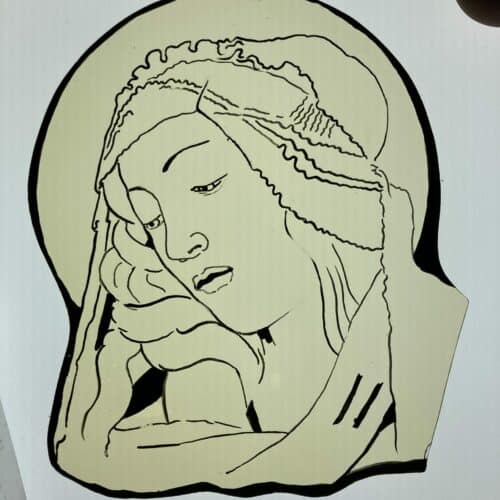 Nieuwe poging, contourwerk